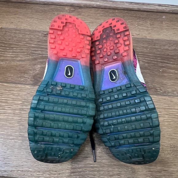 Nike Flyknit Max Womens Black/Blue/Hyperpunch 620659--002 - Picture 9 of 9